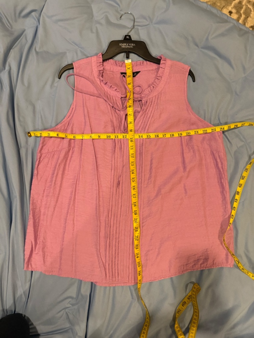 Pink Vera Wang sleeveless blouse size OX - Picture 3 of 5